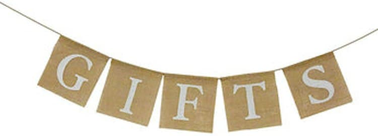 Burlap “Gifts” Banner