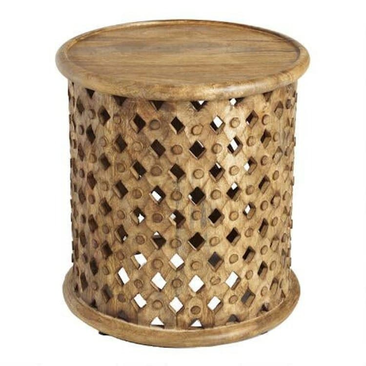 Accent Table - Tribal Carved Wood