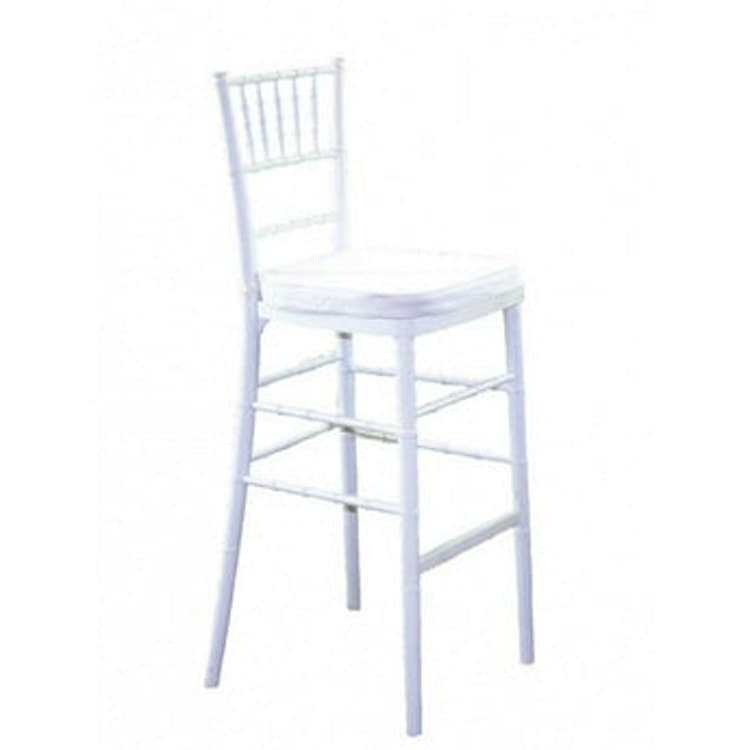 White Chiavari Barstool with White Cushion