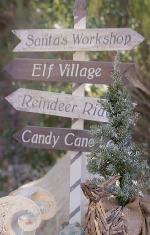 Santa’s Workshop Sign
