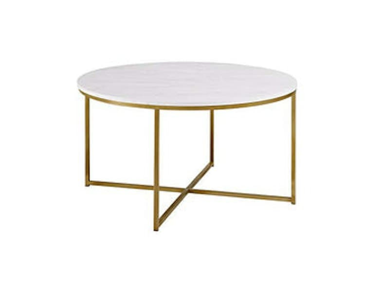 Coffee Table - Round Faux Marble