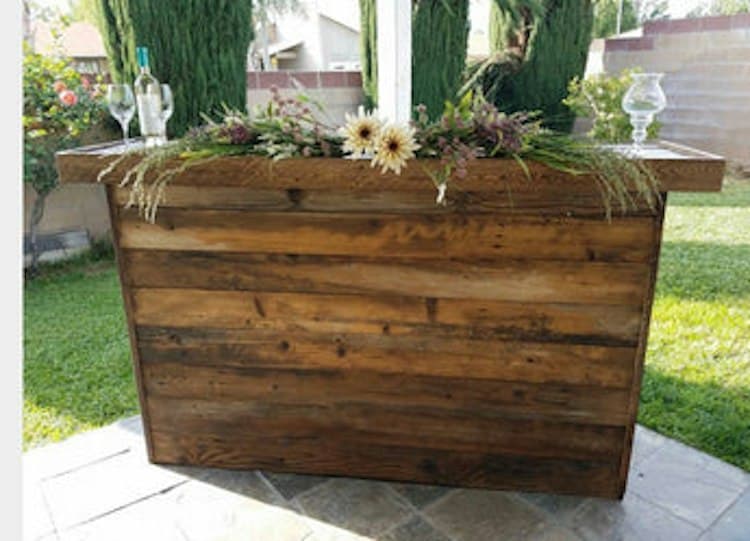 Rustic Light Up Bar