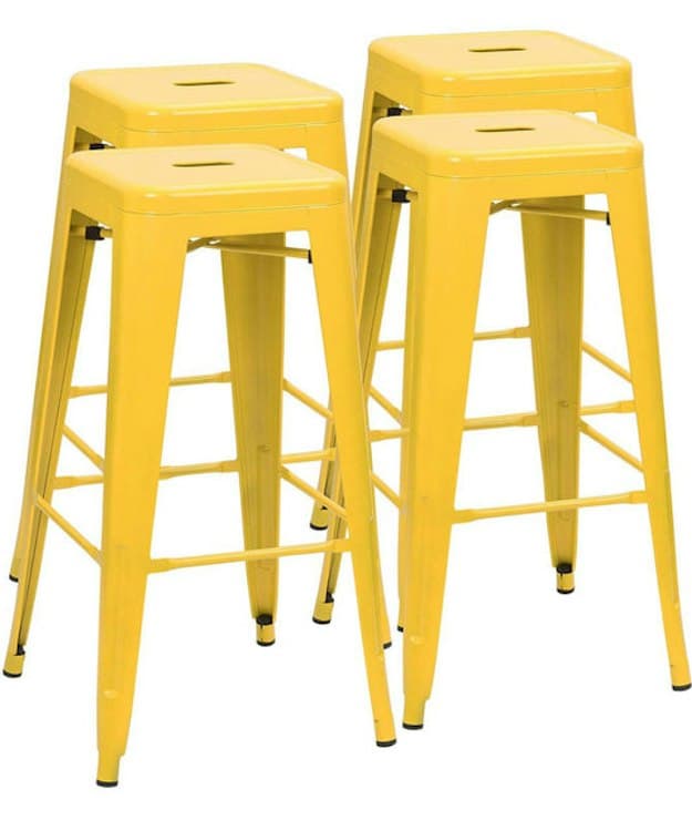 Yellow Tolix Barstool