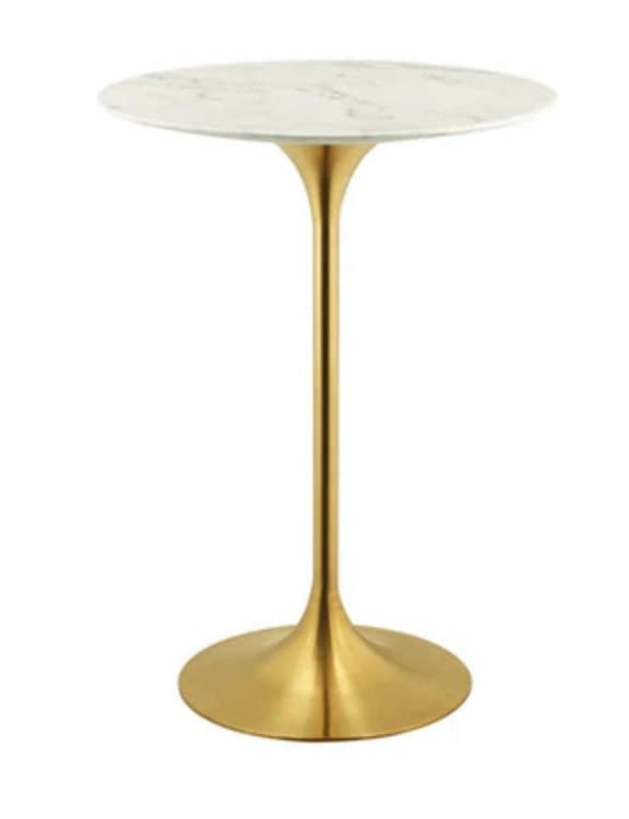 Gold Marble Tullip Cocktail Table