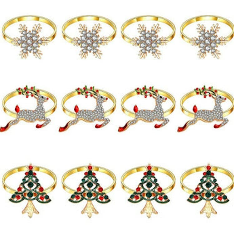 Christmas Napkin Rings - Assorted