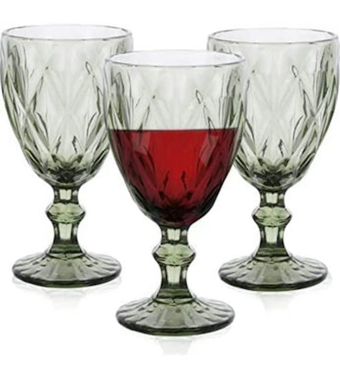 Goblet Green Embossed