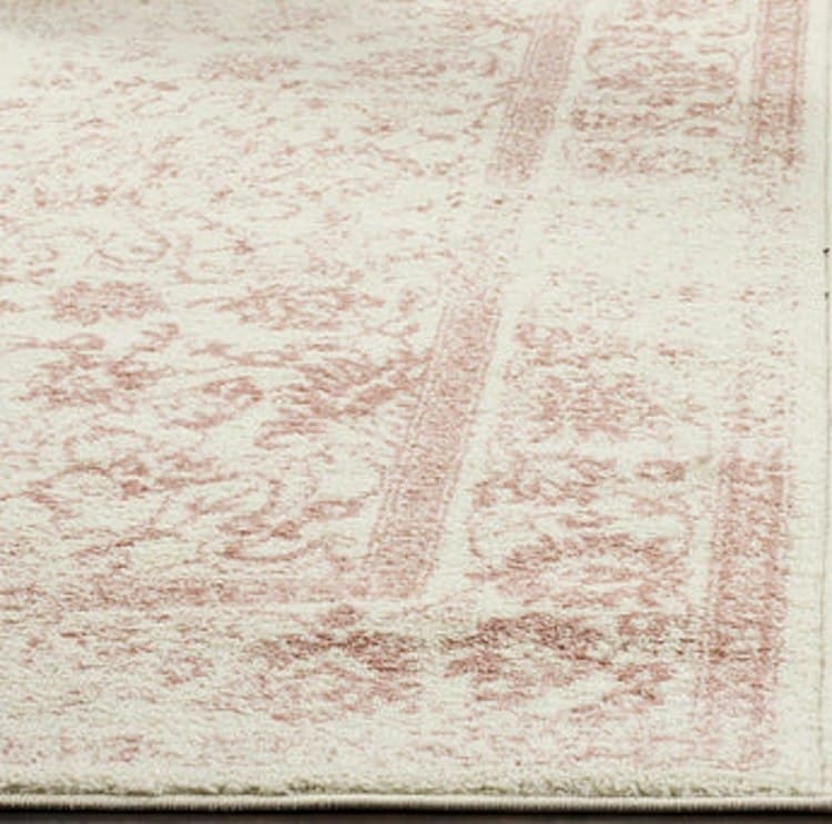 Area Rug - Ivory & Rose Distressed
