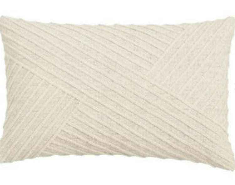 Lumbar Pillow - Ivory Angles