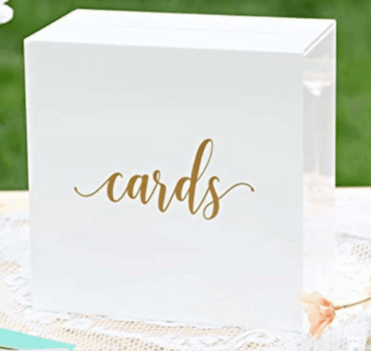 White Acrylic Card Box