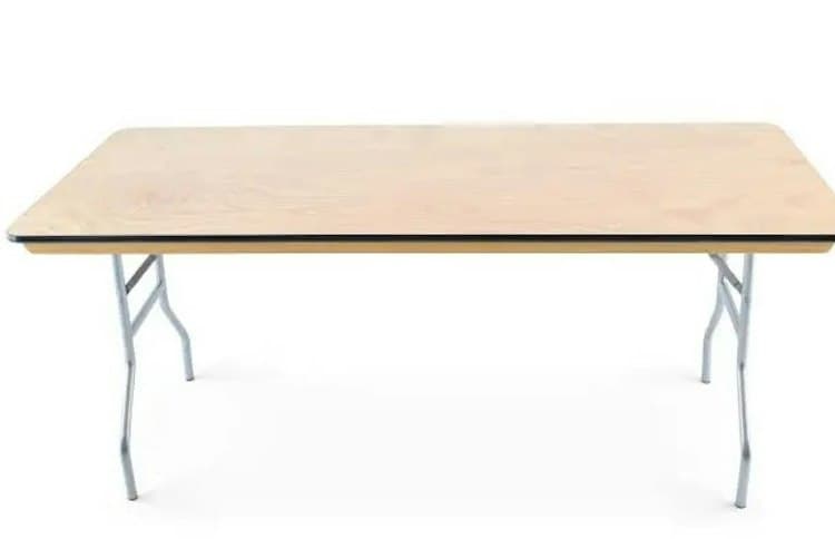 6' x 30" Wood Banquet Table (Seats 6-8)