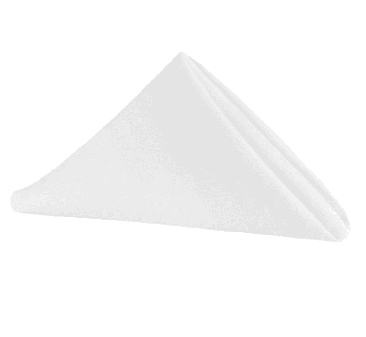 17" White Polyester Napkin