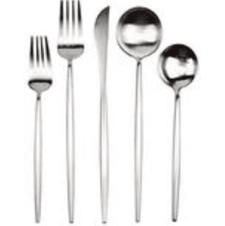 Matte Silver Stiletto Dinner Fork