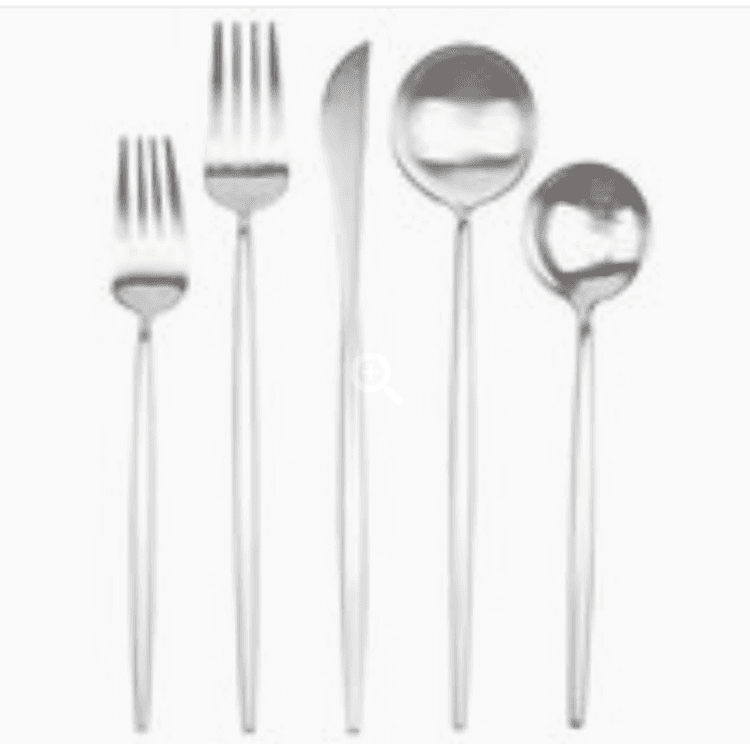 Matte Silver Stiletto Salad Fork