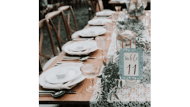 Tabletop Setup - Sharon & Brian