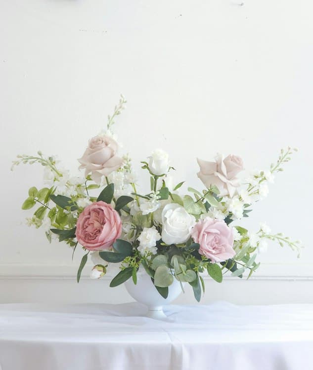 Silk Floral Amore centerpiece