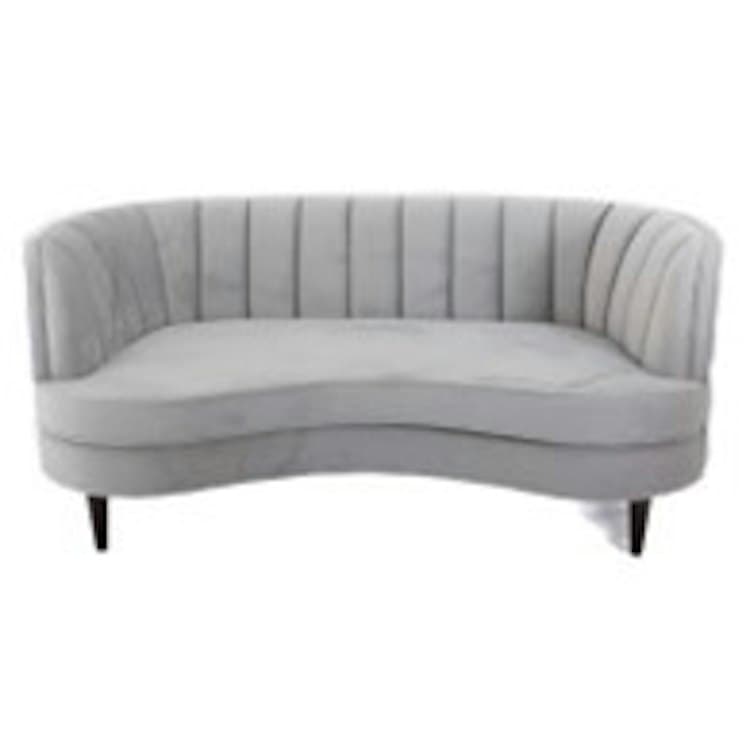 Hepburn Curved Love Seat - Grey