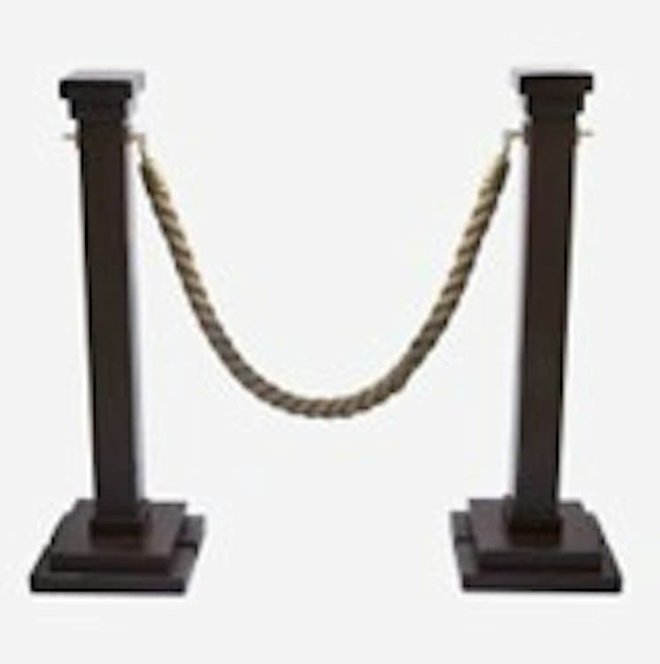 4' Wooden Amalfi Stanchion & Sisal Rope