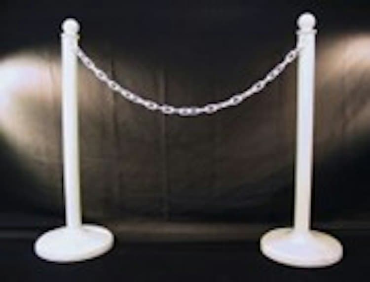 White Plastic Stanchions