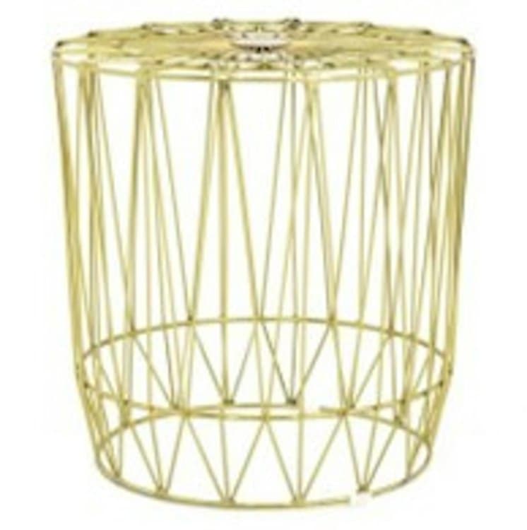 Wire End Table - Gold