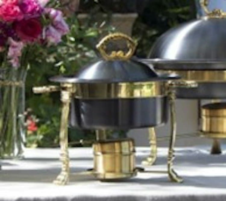 Black Onyx & Gold Round 2 Quart Chafer