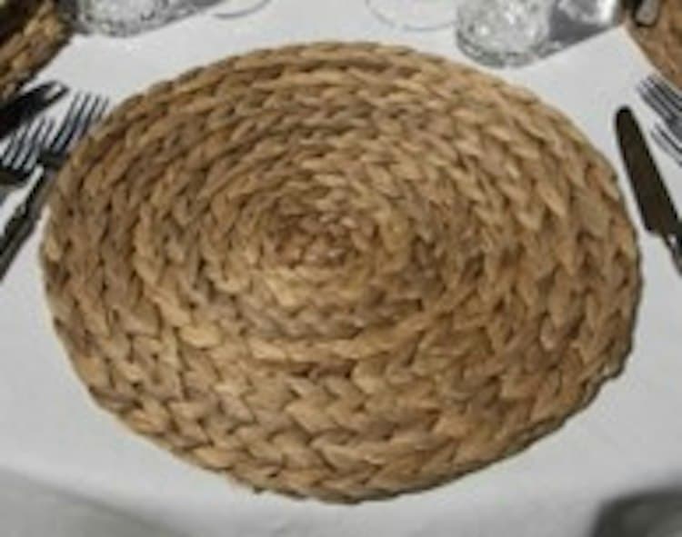 14" Round Tulum Woven Charger