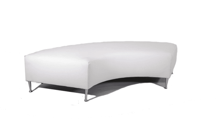 Signature White Serpentine Bench 5'