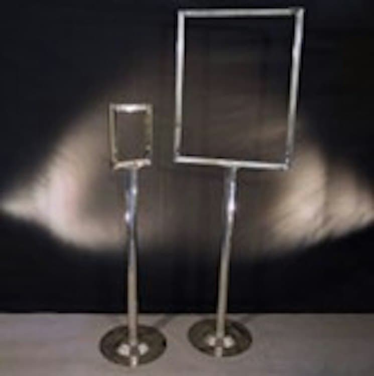 Chrome Sign Holders - 22.5" x 28"