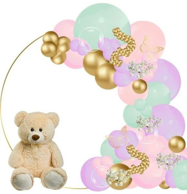Half Balloon Garland on Hoop