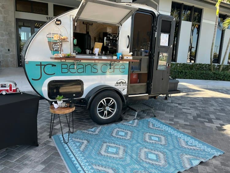 hot & cold coffee beverage Cart Outdoor
