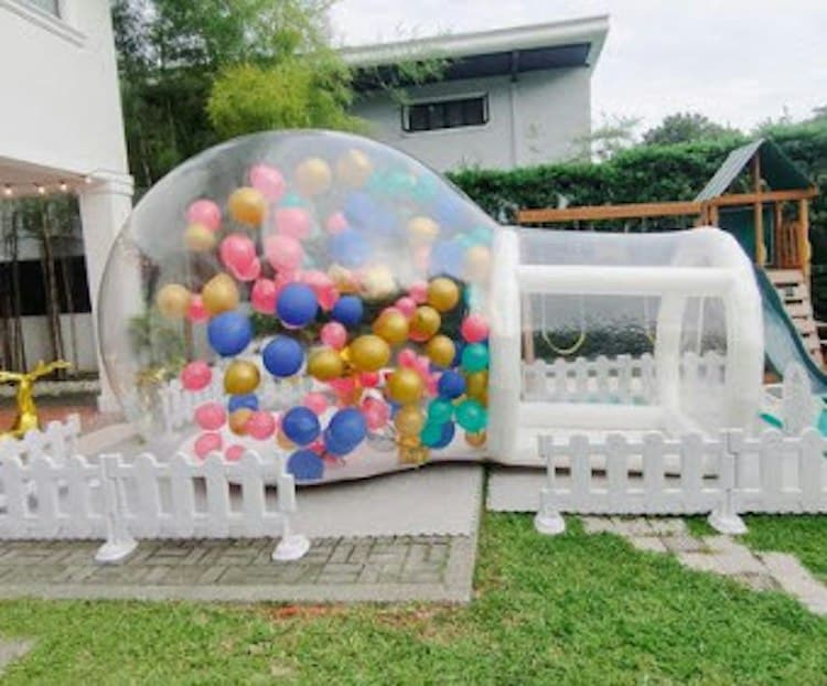 Bubble House Rental with Balloons Inside