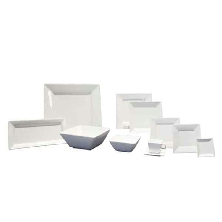 Fine White Square Saucer