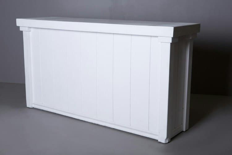6' Wood Bar, White