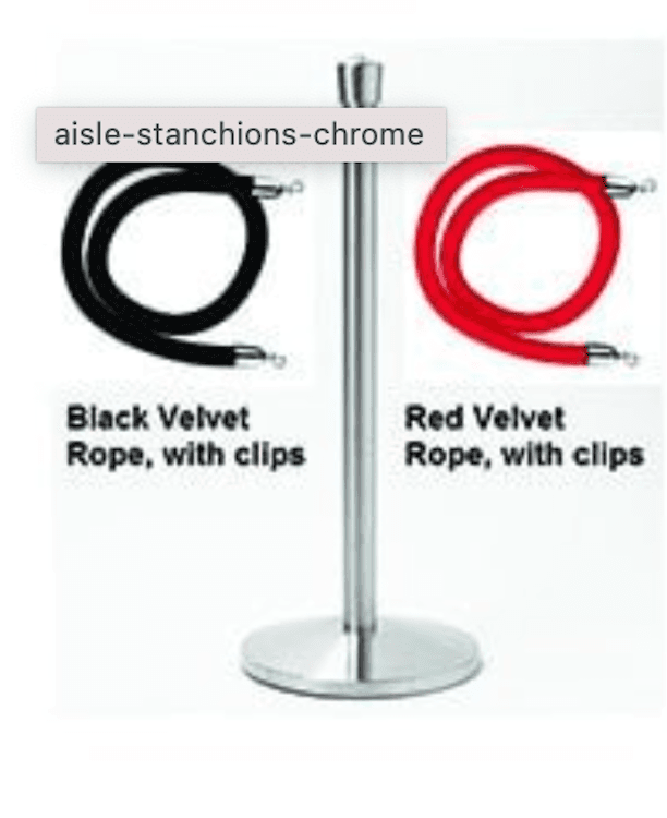 Aisle Stanchions - Chrome