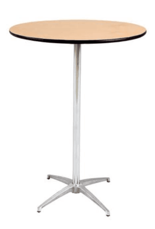 24" Round 42" High Table