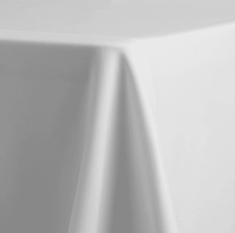 8' Table Drape White Linen