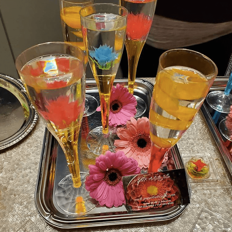 Champagne Flutes Jello