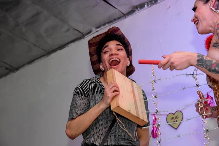 Two Circus Act Performers
