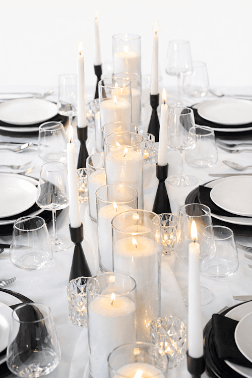 10 White Sand Candles