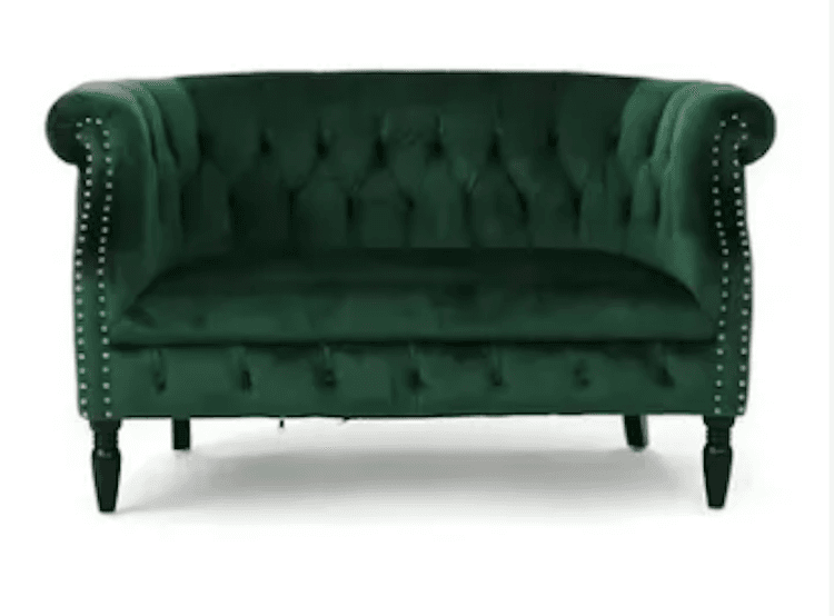 Noelle emerald loveseat