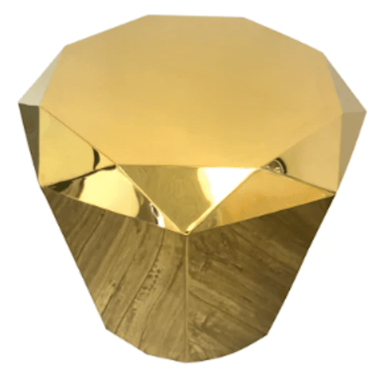 Diamond Gold End Table