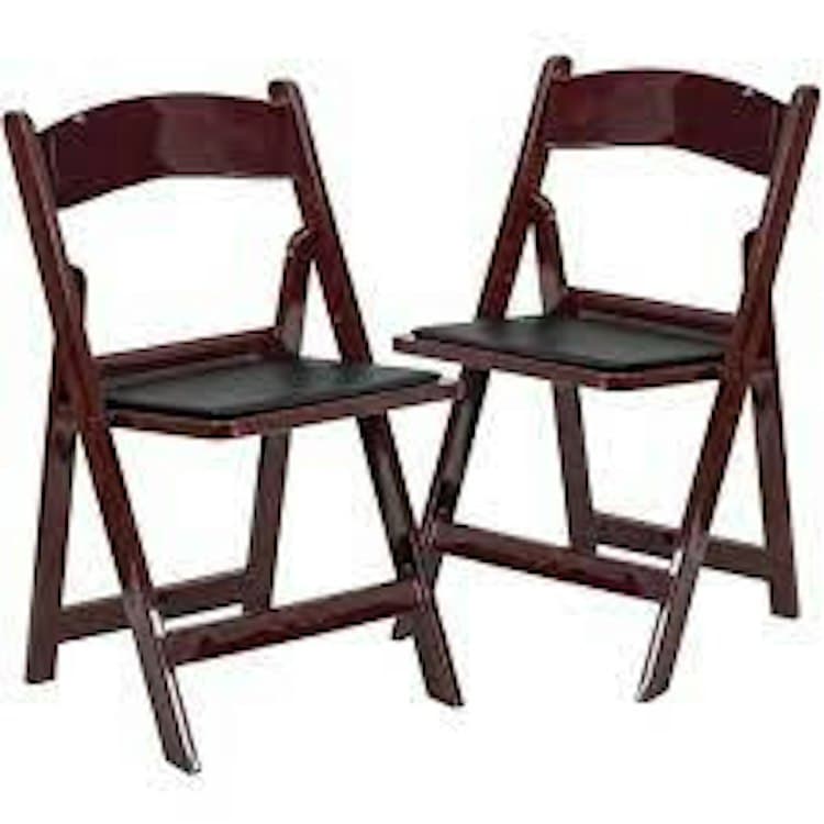 Mahogany (Burgundy) Resin Folding Chair