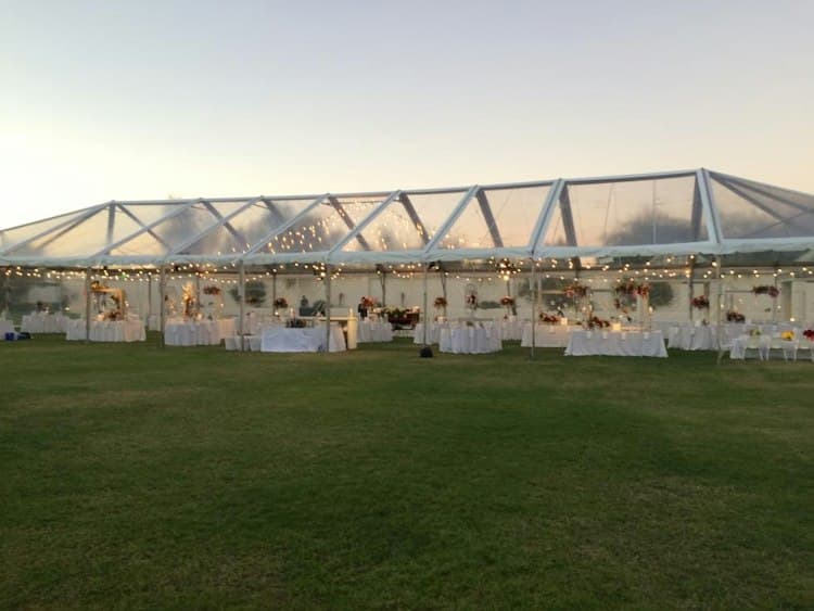 Open Faced Clear Tent