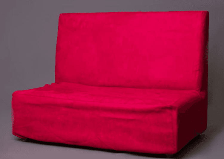 4 ft. Red Armless Couch