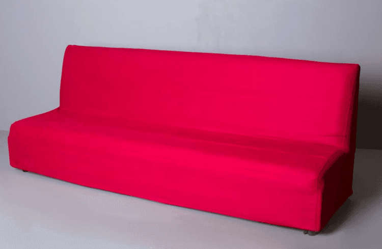 8 ft. Red Armless Couch