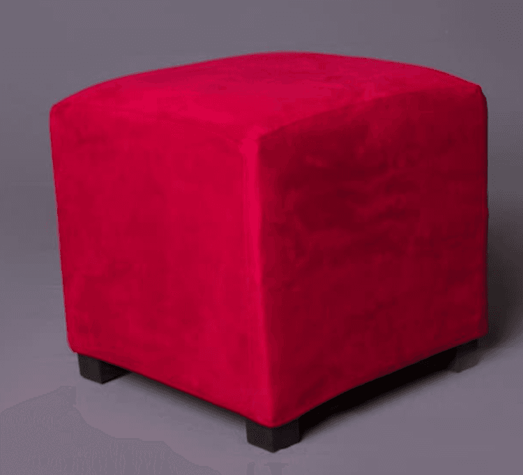 Red Ottoman 1.5 ft. x 1.5ft