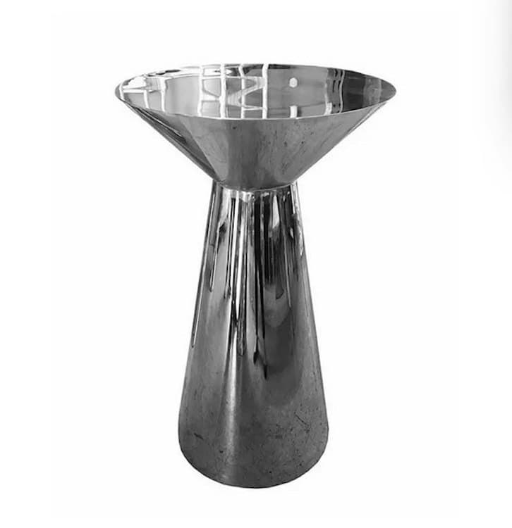 Silver Metallic High Cocktail Table