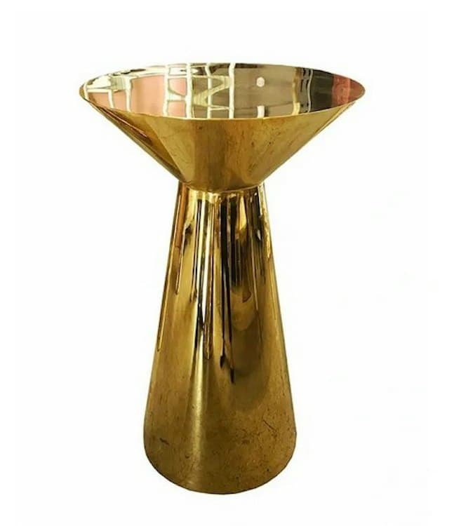 Gold Metallic High Cocktail Table